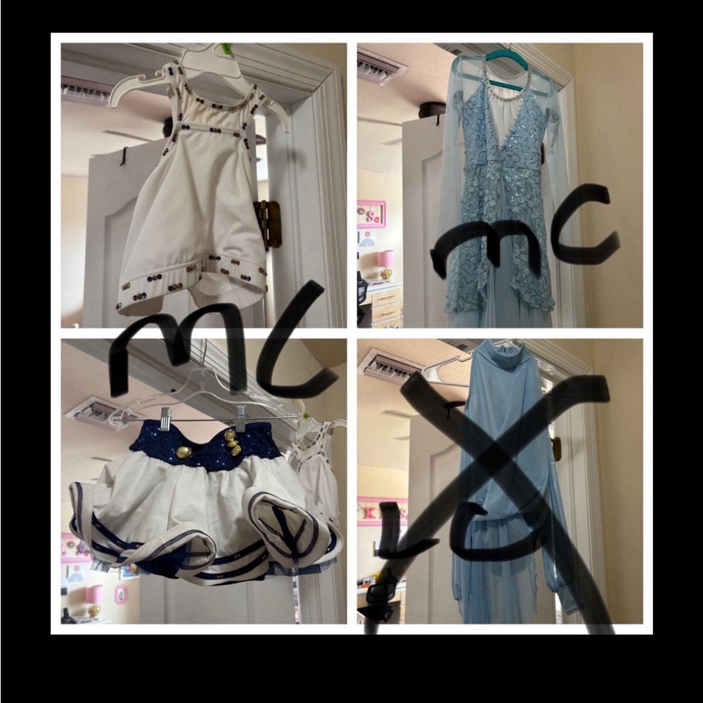 Lyrical, ballet, jazz, tap, dance costumes intermediate, medium and large sizes